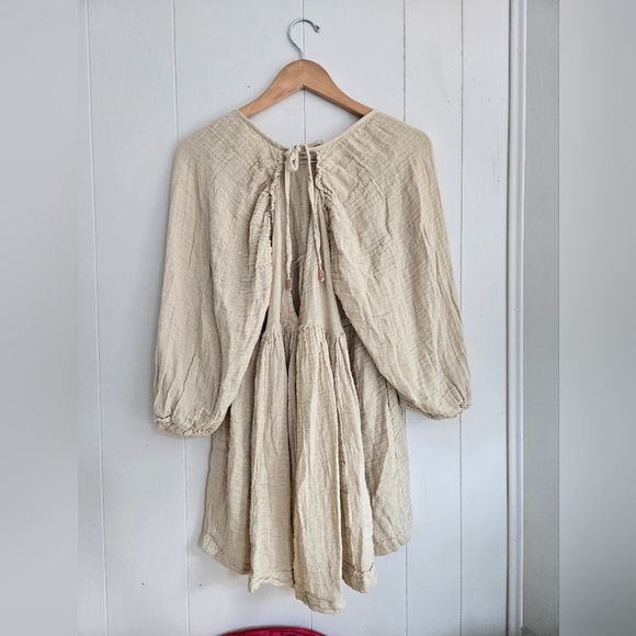 Free People Beige Textured Tunic -Size S - Picture 11 of 11